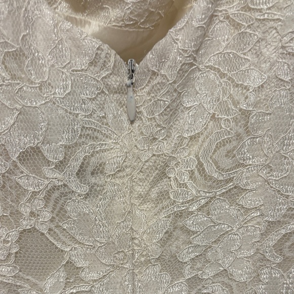 Vintage 90s  Dolce & Gabbana Elegant White Lace Wedding Ceremony Dress 40 - Picture 8 of 12